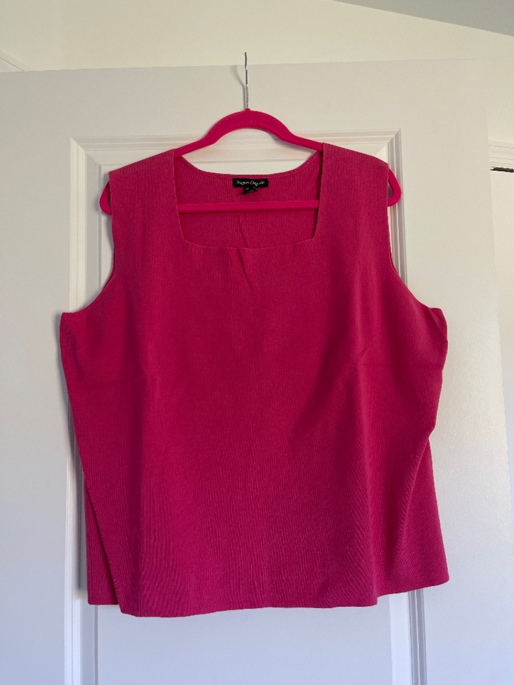 Designers Originals Hot Pink Square-Neck Tank Size 3X